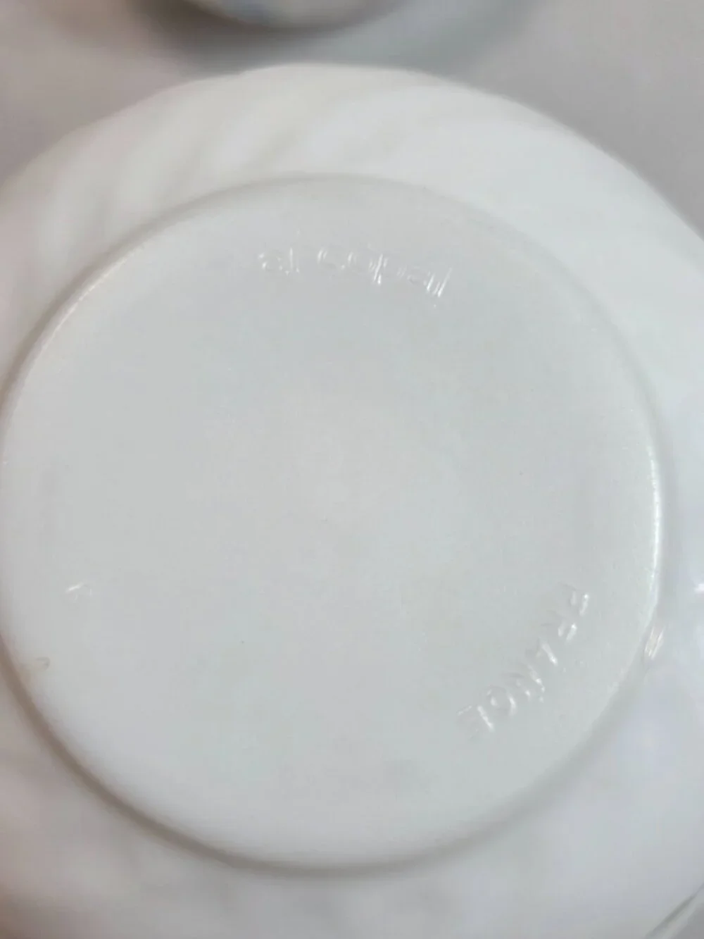 TWO Arcopal France Chloe Cereal Bowls White with Pink & Blue Flowers Scalloped